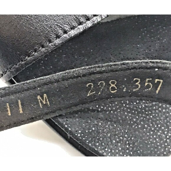 SAS Allegro Leather Heeled  Sandals Women's 11 M Strappy Black Elastic Mid Heels - Picture 9 of 11